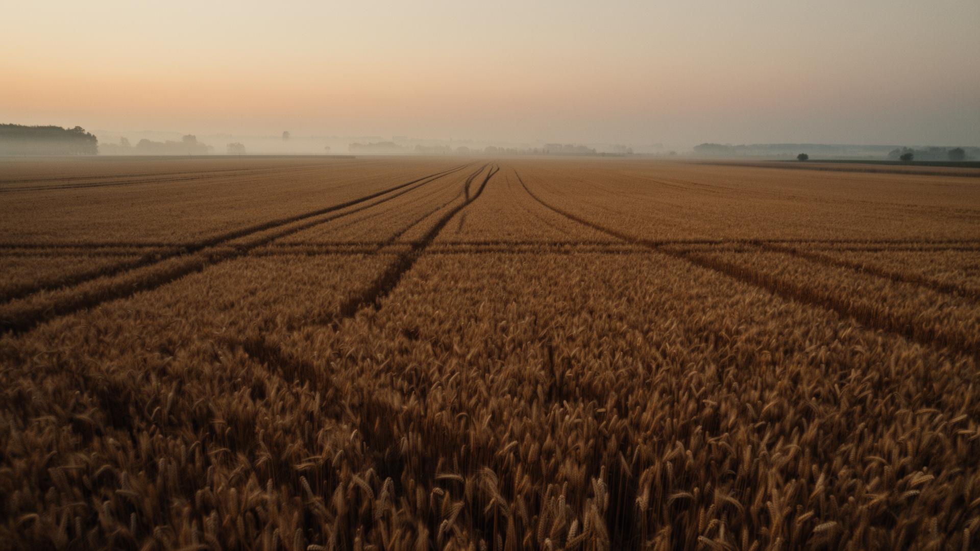 Wheat field at dawn